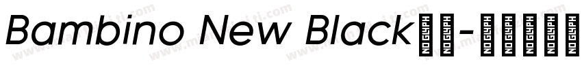 Bambino New Black下载字体转换